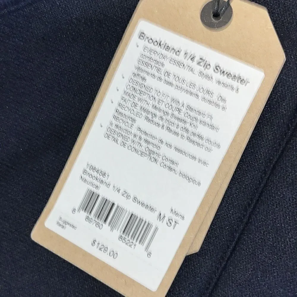 prAna Brookland 1/4 Zip Sweater Mens Wool Blend Pullover Collared sweatshirt 🛥️